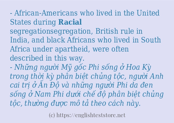 Cách dùng từ racial