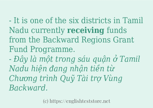 Cách dùng từ receiving