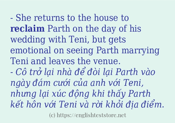 Cách dùng từ reclaim
