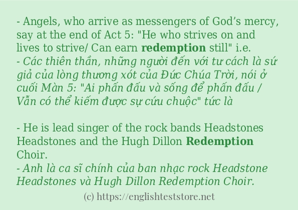 Cách dùng từ redemption