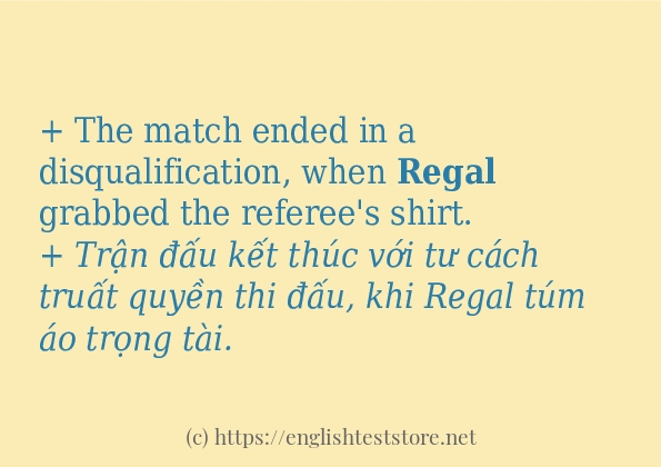 Cách dùng từ regal Cách dùng từ regal