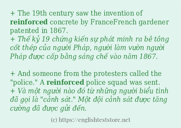 Cách dùng từ reinforced