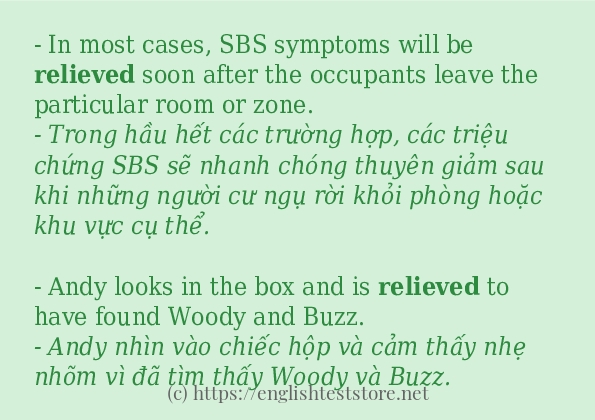 Cách dùng từ relieved Cách dùng từ relieved