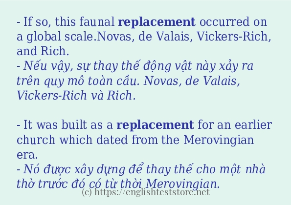 Cách dùng từ replacement
