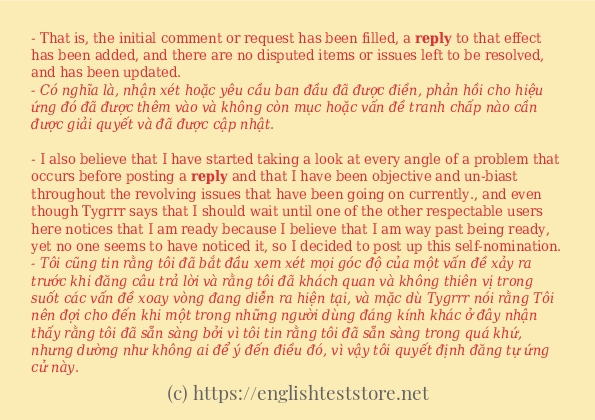 Cách dùng từ reply