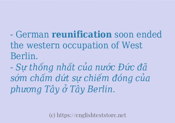 Cách dùng từ reunification