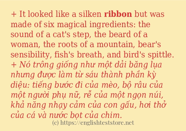 Cách dùng từ ribbon Cách dùng từ ribbon
