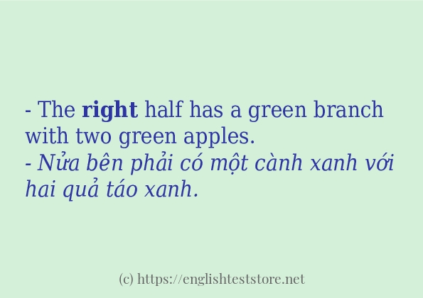 Cách dùng từ right