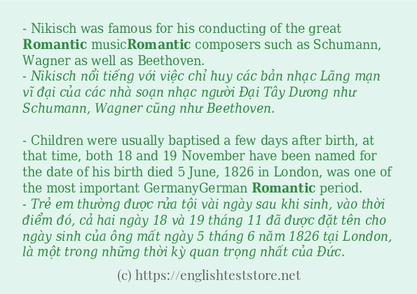 Cách dùng từ romantic Cách dùng từ romantic