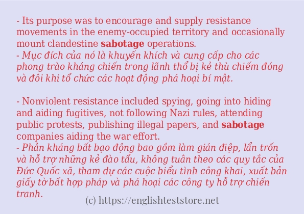 Cách dùng từ sabotage