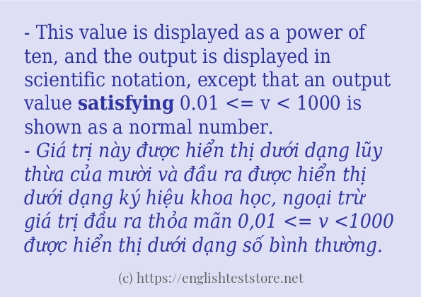 Cách dùng từ satisfying