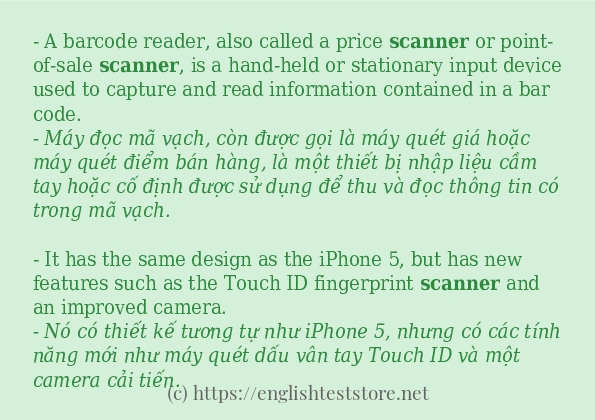 Cách dùng từ scanner