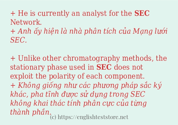 Cách dùng từ sec