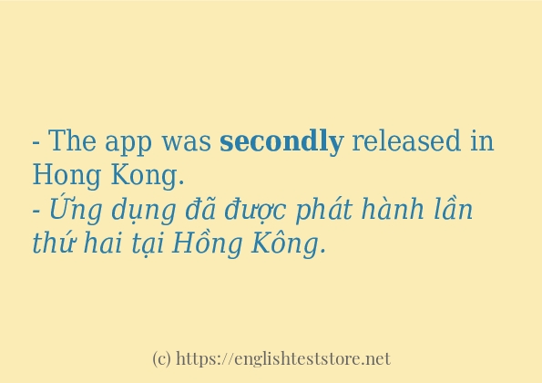 Cách dùng từ secondly Cách dùng từ secondly