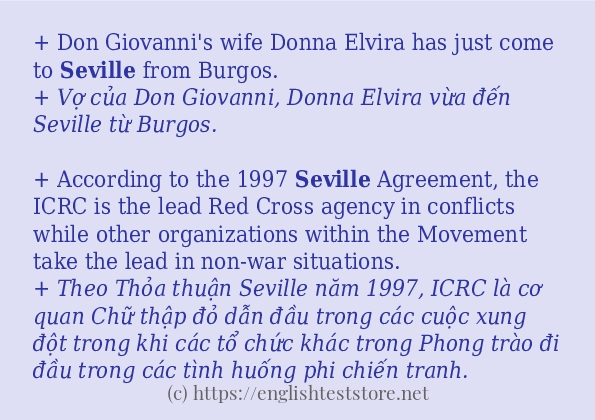 Cách dùng từ seville Cách dùng từ seville