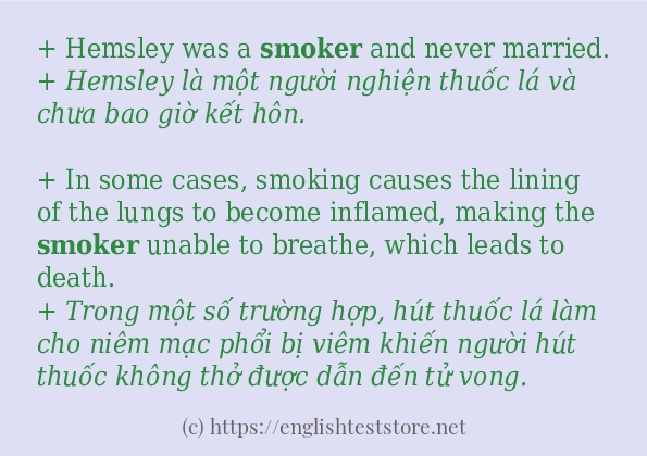 Cách dùng từ smoker