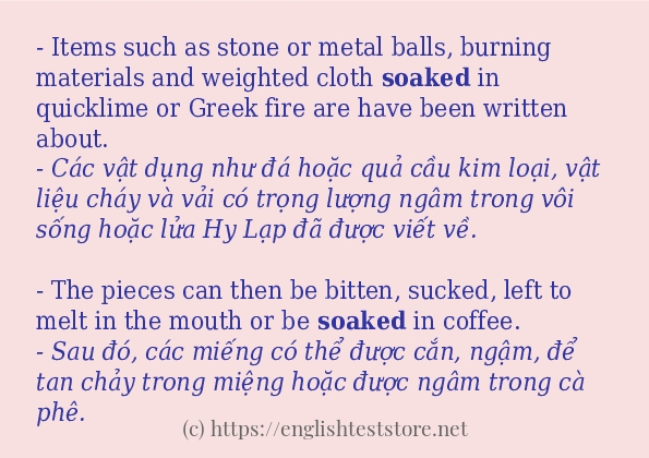 Cách dùng từ soaked