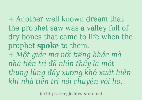 Cách dùng từ spoke