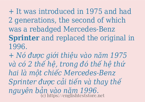 Cách dùng từ sprinter