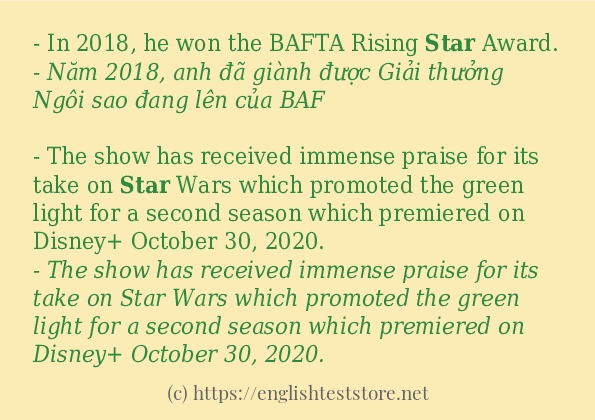 Cách dùng từ star Cách dùng từ star