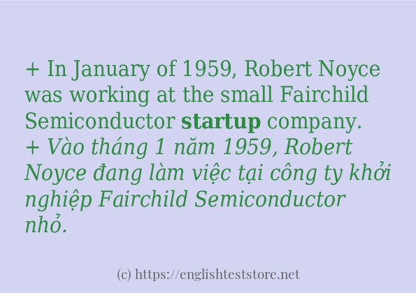 Cách dùng từ startup