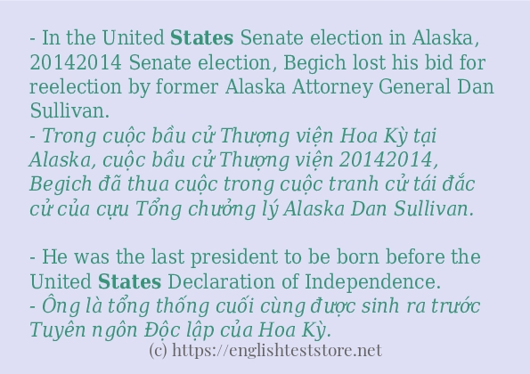 Cách dùng từ states