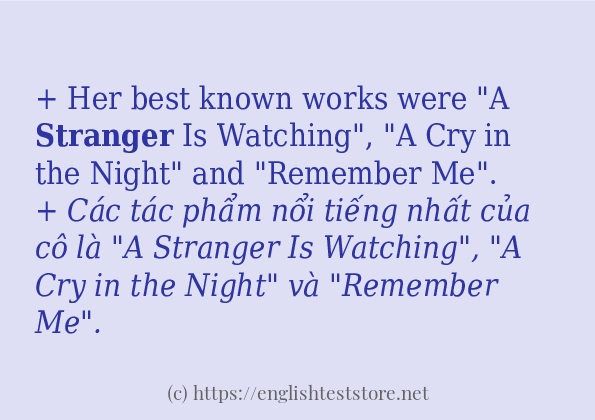 Cách dùng từ stranger