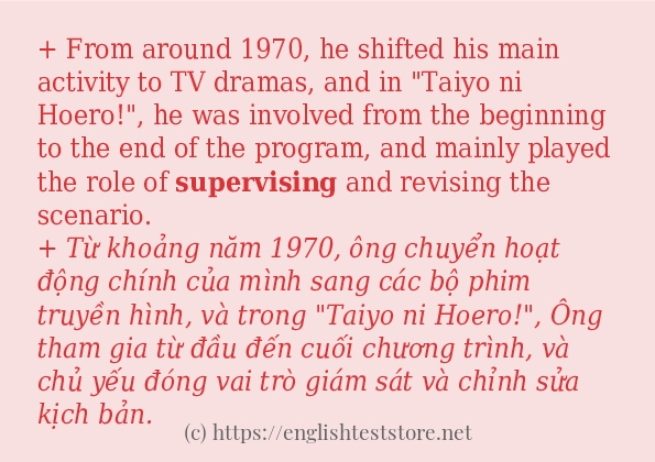 Cách dùng từ supervising Cách dùng từ supervising