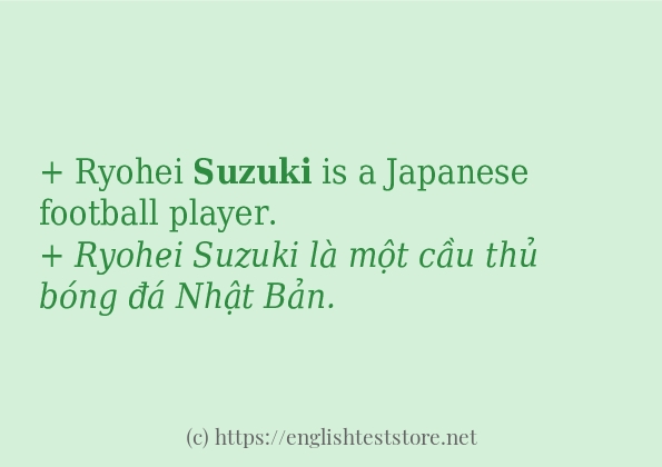 Cách dùng từ suzuki
