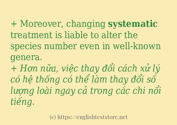 Cách dùng từ systematic