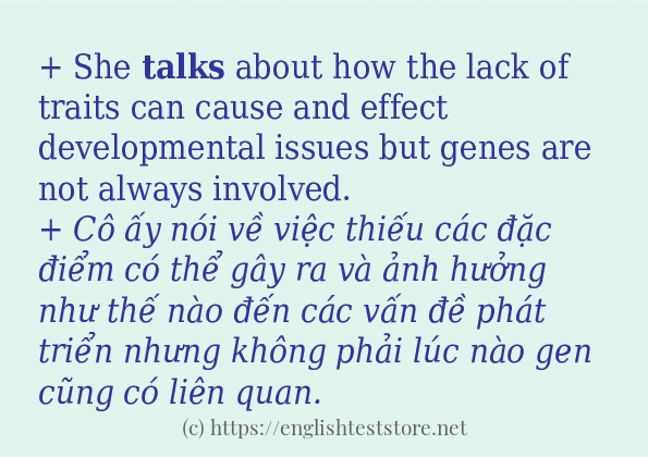 Cách dùng từ talks