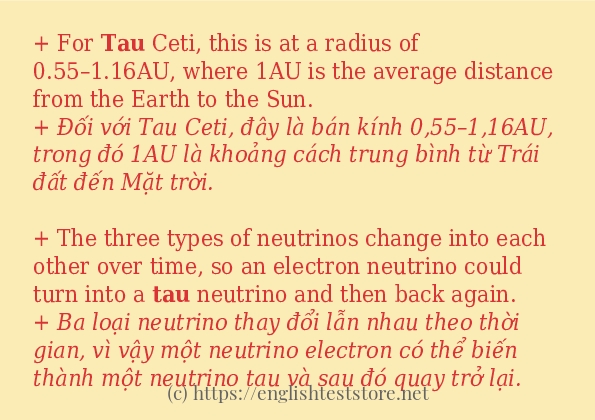 Cách dùng từ tau