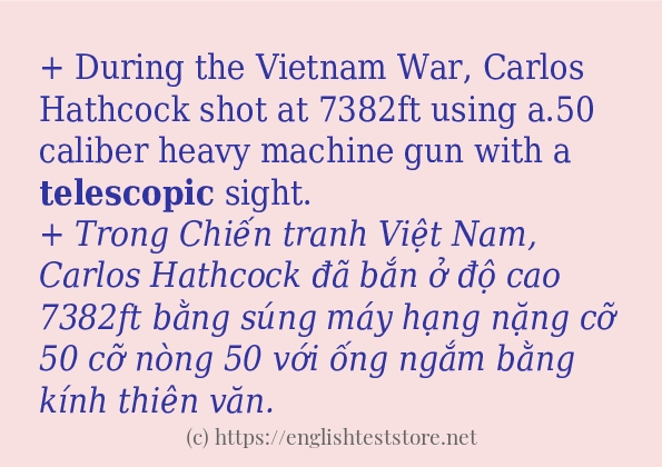 Cách dùng từ telescopic