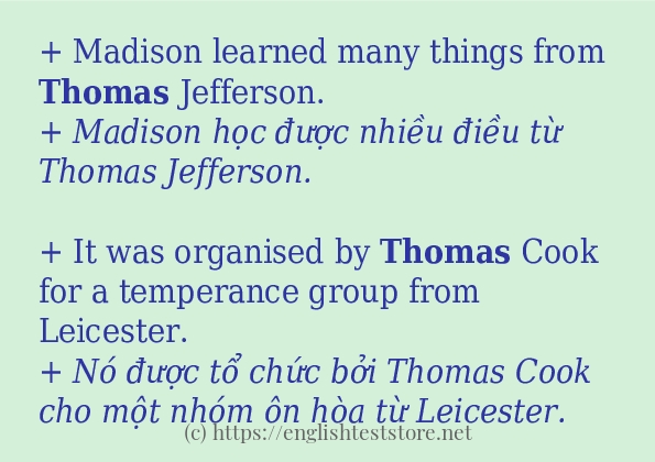 Cách dùng từ thomas