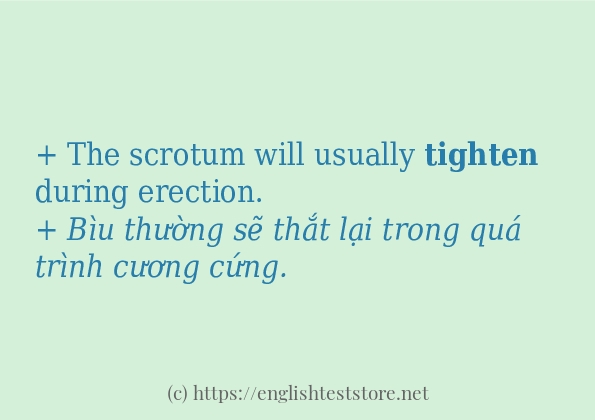 Cách dùng từ tighten Cách dùng từ tighten