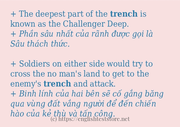 Cách dùng từ trench Cách dùng từ trench