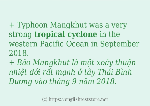 Cách dùng từ tropical cyclone