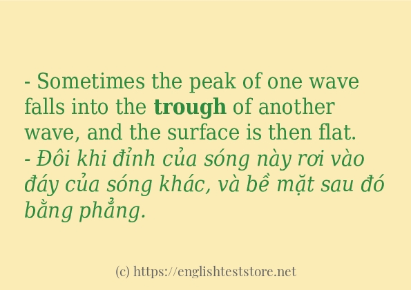 Cách dùng từ trough