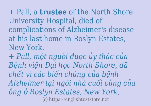 Cách dùng từ trustee