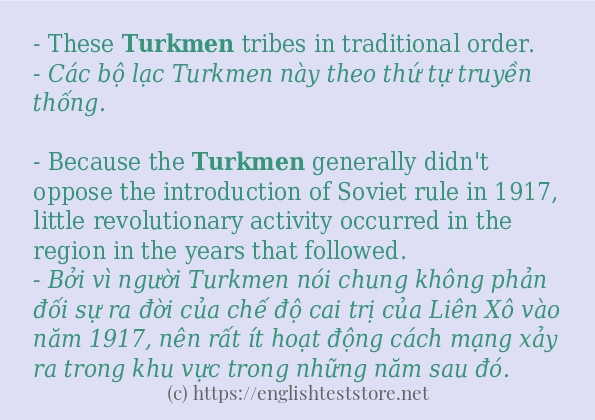 Cách dùng từ turkmen Cách dùng từ turkmen