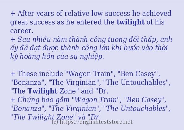 Cách dùng từ twilight Cách dùng từ twilight