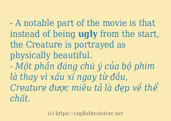 Cách dùng từ ugly Cách dùng từ ugly
