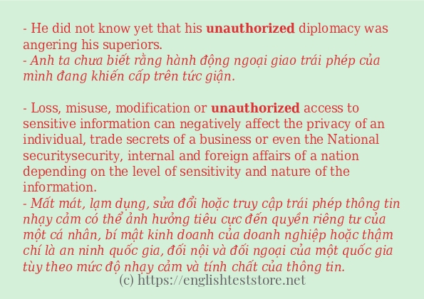 Cách dùng từ unauthorized Cách dùng từ unauthorized