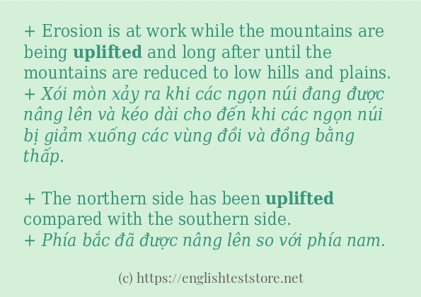 Cách dùng từ uplifted