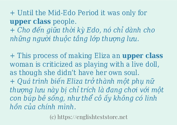 Cách dùng từ upper class