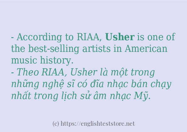 Cách dùng từ usher
