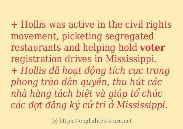 Cách dùng từ voter