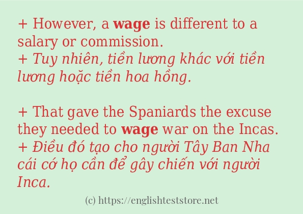 Cách dùng từ wage
