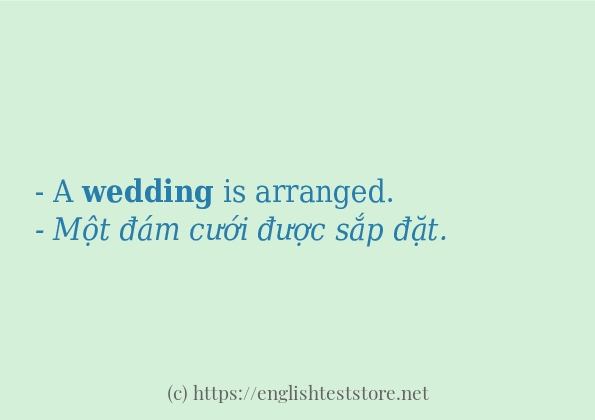 Cách dùng từ wedding