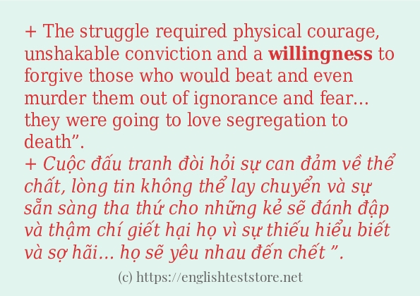 Cách dùng từ willingness